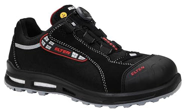 ELTEN Sicherheitsschuhe SENEX XXT Pro BOA ESD S3, Herren, Textil, Kunststoffkappe (leichter als Stahlkappe), leicht, sportlich, Schwarz/Rot, im Sale